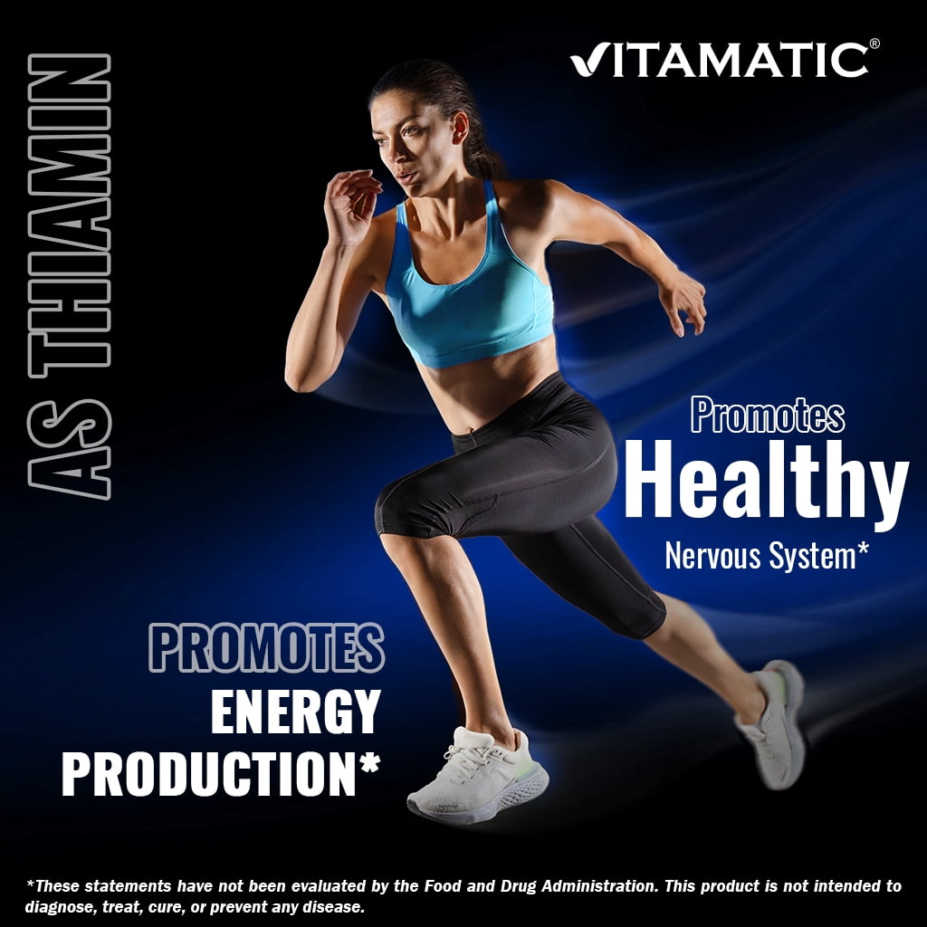 2 Pack Vitamatic Pantothenic Acid (Vitamin B5) 500mg, 200 Capsules - For Hair, Skin, Nails & Digestive Support