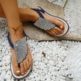 thumbnail image 3 of Sandals for Women Nilvkv Women's Fashion Versatile Vacation Sandals Three Flower Toe Toe Beach Flip-flops Casual Comfort Walking Flat Sandals Summer Outdoor Beach Sandals, 3 of 6