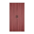 thumbnail image 3 of Pemberly Row Armoire Garde-Robe Moderne en Bois à Deux Portes en Acajou, 3 of 10