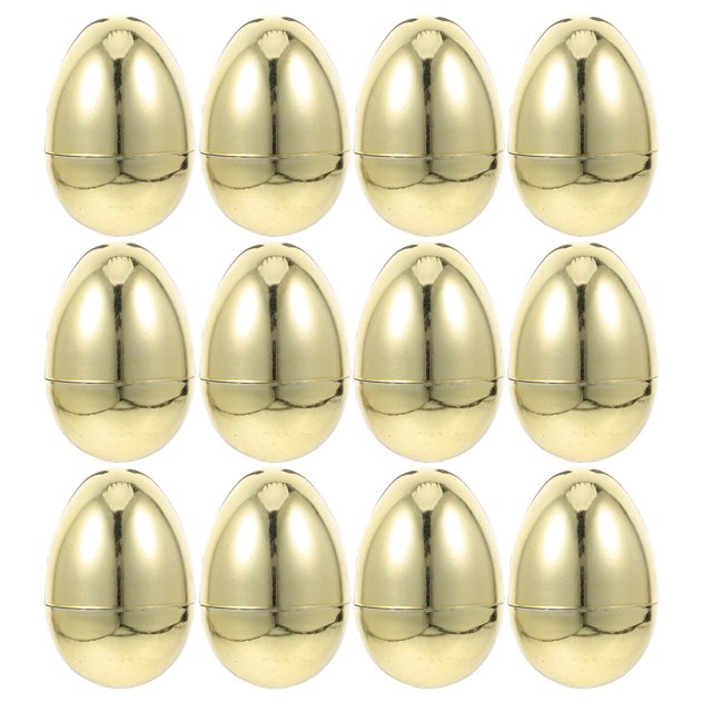 BESTYASH 12Ud Huevos De Plástico Dorados Rellenable Para Fiesta De Pascua Y Festiva