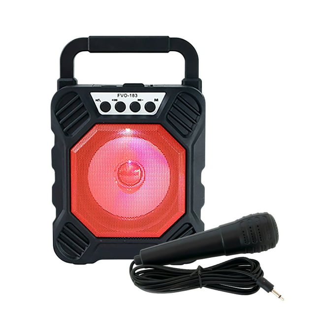 Portable Bluetooth Speakers with Subwoofer New Bluetooth Speaker with Microphone Outdoor Bluetooth Subwoofer Speaker Cool Rgb Luminous Light Effect Wireless Bluetooth Speaker