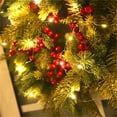 thumbnail image 4 of Pre-Lit Norfolk Pine Christmas Wreath 16 Inch Artificial Christmas Wreaths for Front Door Christmas Wreath with Red Berry Decor for Window Door Outdoor Indoor Holiday Decor, 4 of 5