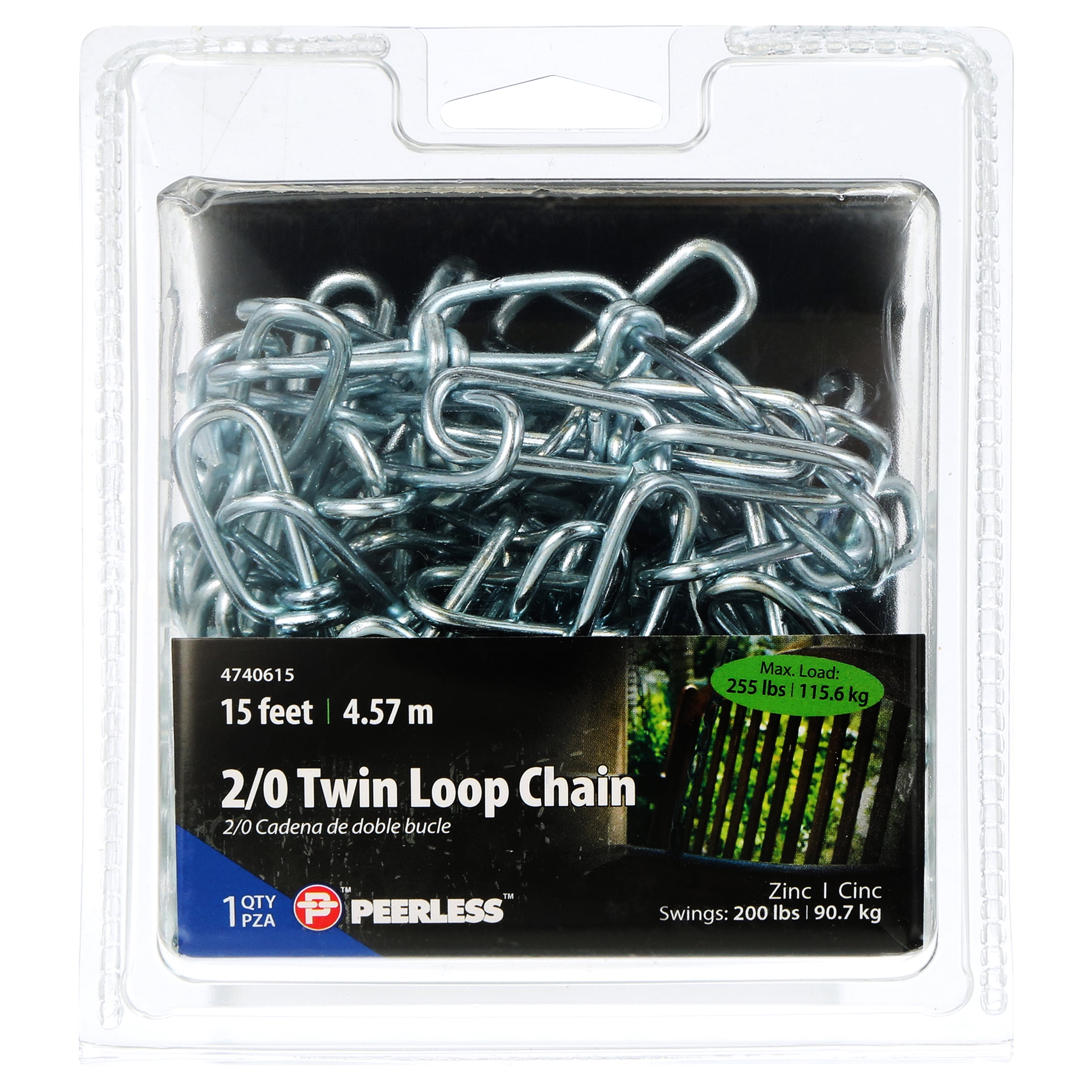 Peerless 2/0 Twin Loop Chain, 15'