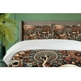 thumbnail image 4 of Ambesonne Boho Esoteric Duvet Cover Set, Hidden Woodland Skull, Queen, Cream Paprika Cadet Blue, 4 of 6