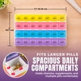 thumbnail image 5 of Monthly Pill Organizer - 28 Day Monthly Pill Planner to Separate Pills & Vitamins Week to Week, Travel Medication Reminder Daily Monday to Sunday Compartments, Case of 40, 5 of 9