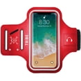 thumbnail image 1 of TRIBE Running Phone Armband Holder for iPhone 11, 11 Pro, 11 Pro Max, X, Xs, Xs Max, Xr, 8, 7, 6, Plus Sizes, Galaxy S20 ultra, S20, S10, S9, Plus Sizes and More. Adjustable Elastic Band, 1 of 6
