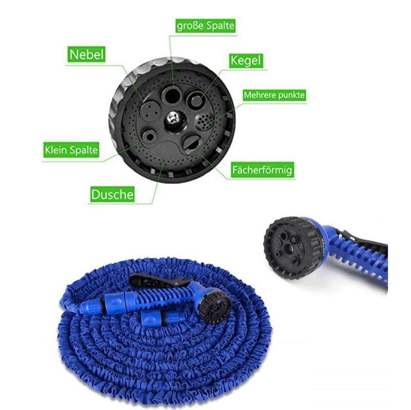 CTAnnie Garden Hose 25ft ", No Kink Garden Water Hose Equipped with a multi-function spray pattern nozzle, Flexible, Lightweight, Kink Free Hose for Yard, Outdoor