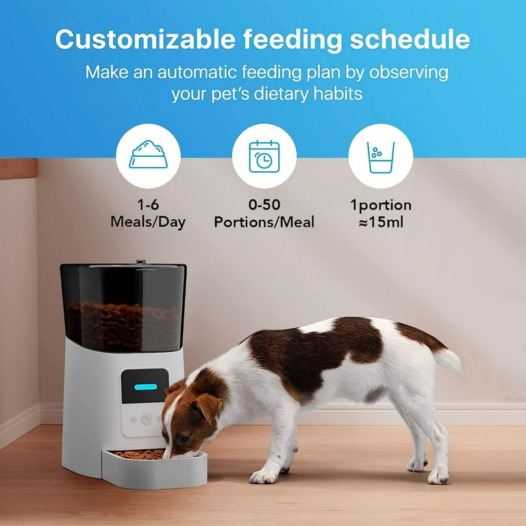 Automatic Cat Feeders 6L Smart Dog Feeder,Timer Voice and Video