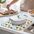 thumbnail image 2 of Pioneer Flower Floral Print Pattern Kitchen Dish Drying Mat 1 Pack, Ultra Absorbent Microfiber Drainer Mat, 16"x18", 2 of 6