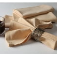 thumbnail image 2 of Native Fab Chambray Fabric Dinner Cloth Napkin Reusable Cotton 17"x17" Set of 4 - Mustard Yellow, 2 of 6