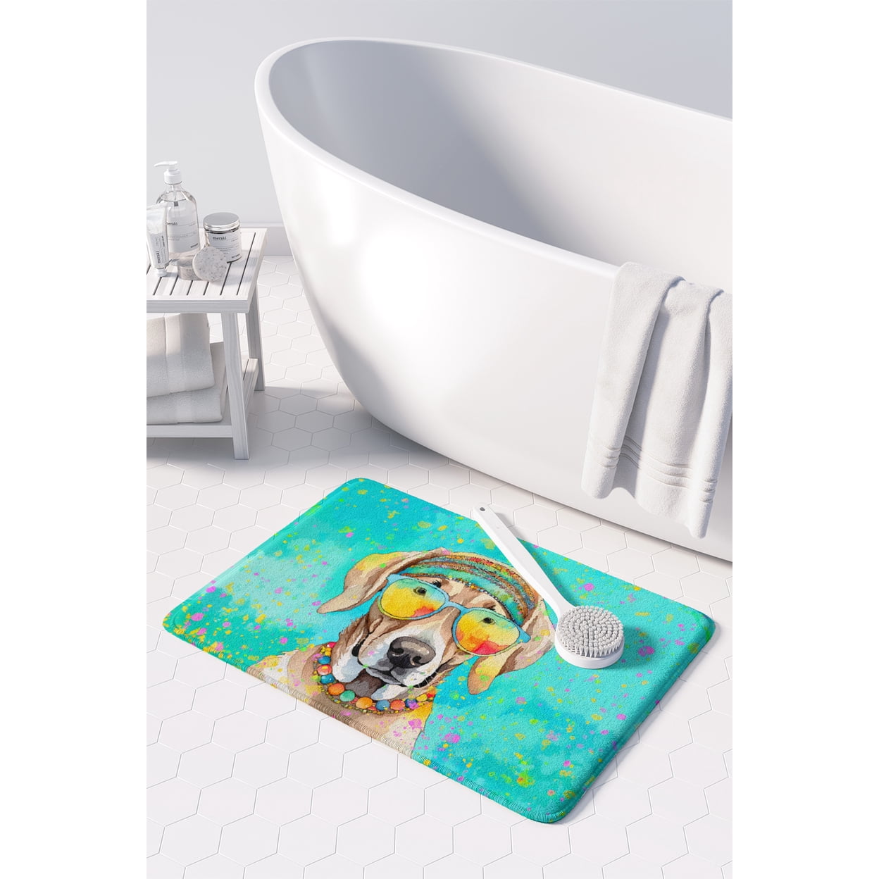 Weimaraner Hippie Dawg Memory Foam Kitchen Mat