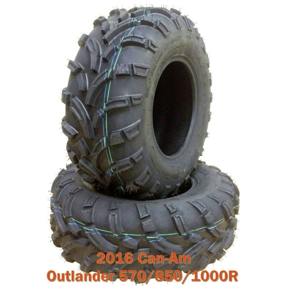 2016 Can-Am Outlander 570/850/1000R ATV Rear Tire Set 26x10-12 6PR Mud