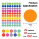 thumbnail image 2 of Stickers Misofuki 1600 piezas, etiquetas adhesivas circulares de colores de 1,9 cm, 2 of 8