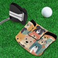 thumbnail image 5 of Haosy Colorful Cute Dogs Face Golf Mallet Putter Cover Strong Magnetic Leather Golf Club Headcover Closure, 5 of 7