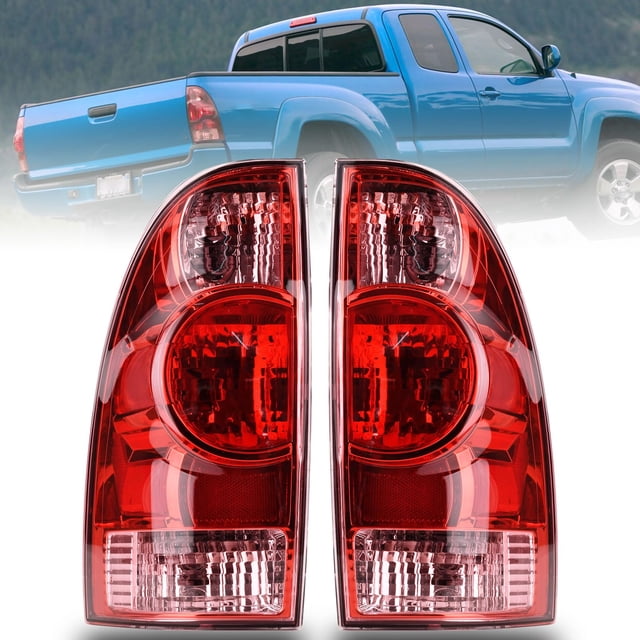 Conjunto de luces traseras Nakuuly 2005-2015 para Toyota Tacoma Red Halogen
