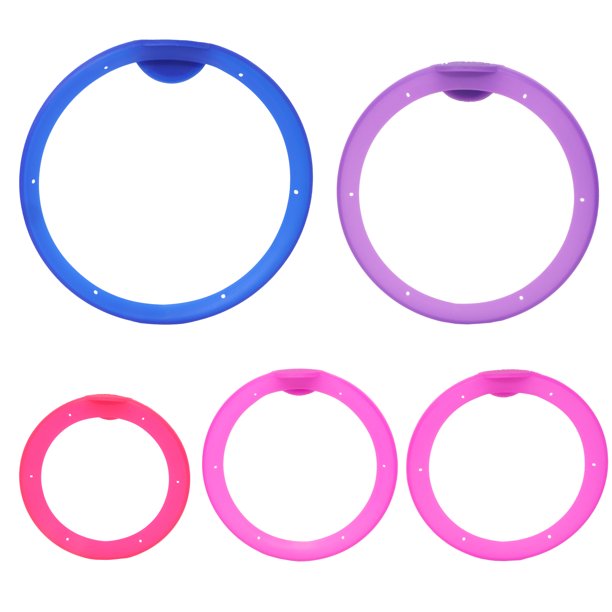 Farberware Set of 5 Multicolored Reusable Bowl Covers , Bowl Huggers