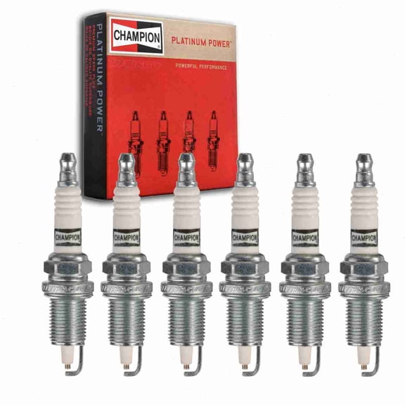 6 pc Champion 3412 Platinum Spark Plugs for RC10PEC Ignition Wire Secondary