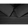 thumbnail image 4 of Comfy Bamboo World 9900 Series 100gsm Embroidered Bedsheets Sheet Set, Full Size, Black, 4 of 4