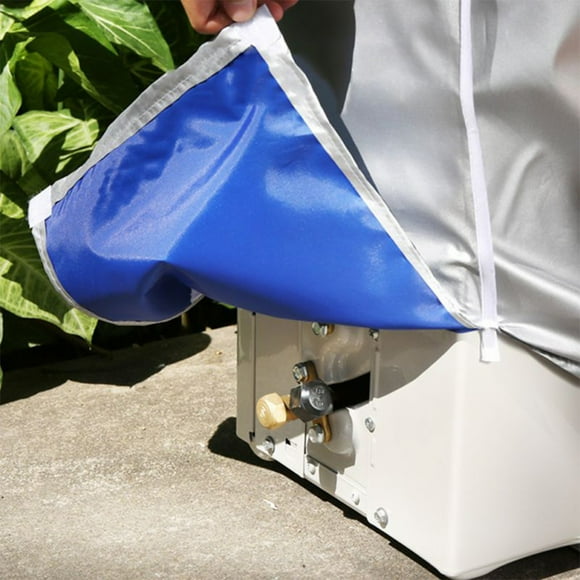 Cubiertas de aire acondicionado para exterior de invierno, cubierta de aire acondicionado a prueba de sol y polvo para protección contra congelación, duradera y resistente al agua