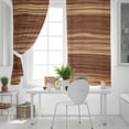 thumbnail image 5 of Brown Western Blackout Curtains for Bedroom/Living Room, Vintage Farmhouse Wood Barn Door Thermal Insulated Kitchen Drapes with Grommets, Light Blocking Window Treatment, 2 Panels 52" x 45", 5 of 7
