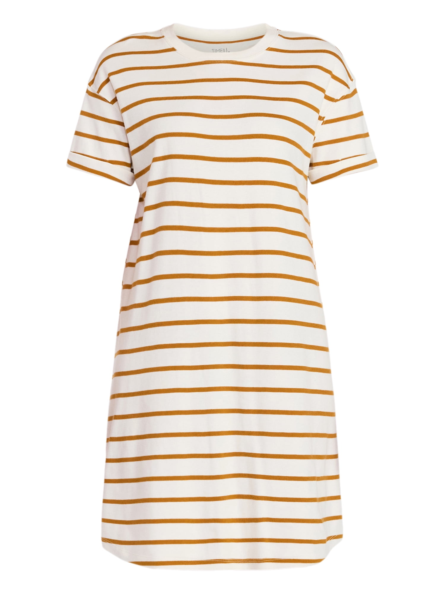 t shirt dresses at walmart Time and Tru Women's Midi T-Shirt Dress with Short Sleeves, Sizes XS-XXXL
