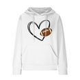 thumbnail image 4 of Holzkary Game Day Hooded Sweatshirt for Women Knit Sweatshirt Football Graphic Long Sleeve Sweater Football Season Pullover Funny Football Graphic Shirt Long Sleeve Game Day Pullover Hoodies White M, 4 of 4
