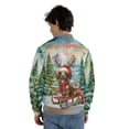 thumbnail image 5 of Merry Christmas Santa Reindeer Antlers Dachshund Sleigh Xmas Winter Holiday All Over Print 3D Baseball Jacket Wiener Dog Lover Gifts Idea Bomber Jacket Softball - 00023, 5 of 6