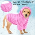 thumbnail image 3 of impermeables para perros, ropa de lluvia con capucha para perros, poncho para la lluvia, chaqueta de lluvia para mascotas con tira reflectante (amarillo, rojo, rosa, M), 3 of 5