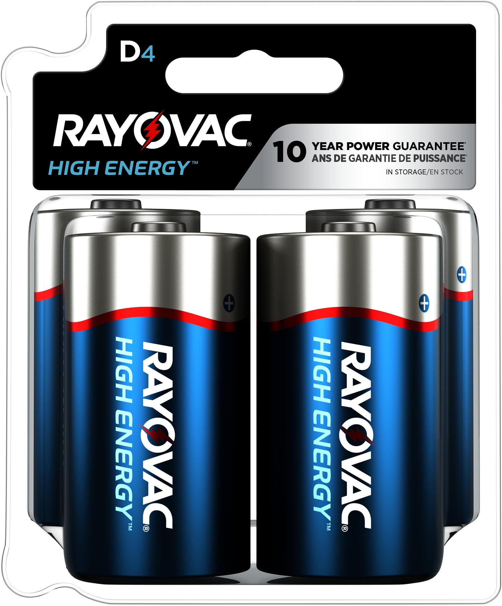 Rayovac High Energy D Batteries (4 Pack), Alkaline D Cell Batteries