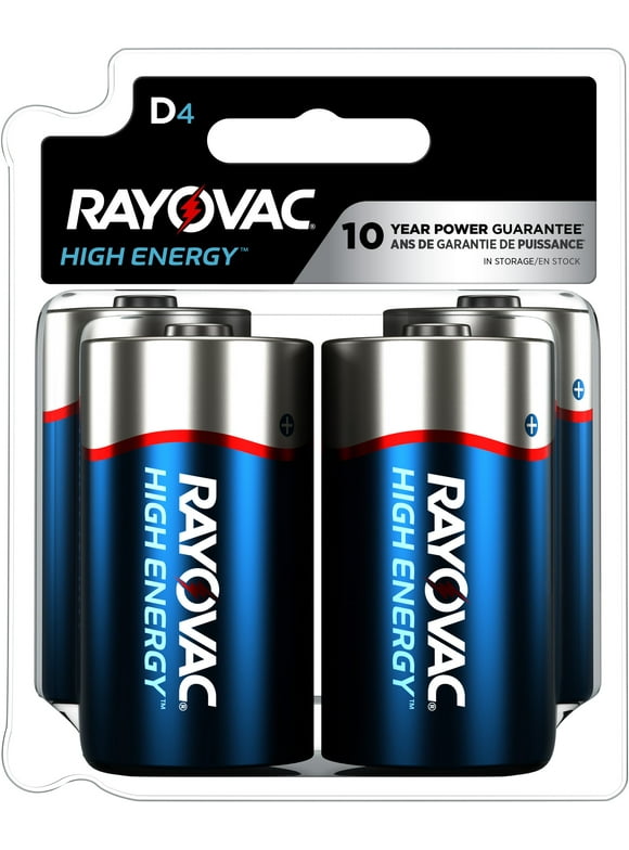 Rayovac High Energy D Batteries (4 Pack), Alkaline D Cell Batteries