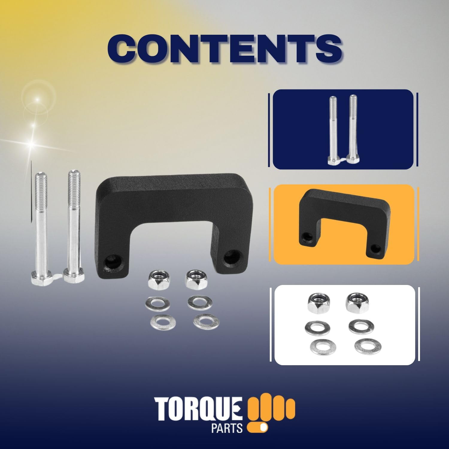 TORQUE 2" Leveling Kit for 2007-2024 Chevrolet Chevy Silverado 1500, Avalanche, Suburban, Tahoe & GMC Sierra Yukon XL1500 (TR1307AS)