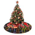 thumbnail image 4 of Falda para árbol de Navidad de cinco noches en casa de Fr-Eddy, suave y divertida, decoración navideña navideña de granja de 48", 4 of 4