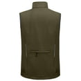 thumbnail image 5 of Little Donkey Andy Men's Lightweight Fleece Lined Softshell Vest Windproof Sleeveless Jacket for Hiking Travel Golf Olive Green M, 5 of 7