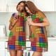 thumbnail image 4 of Disketp Colorful Building Blocks A para Camisón Corto de Manga Corta para Mujeres, Camisón Cómodo con Escote Redondo, Bonito y Confortable, 4 of 6