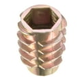 thumbnail image 3 of Unique Bargains Fileté Écrous Insert Alliage de Zinc Hexaflush M8 Filetages Internes 18mm Longueur 10pcs, 3 of 4