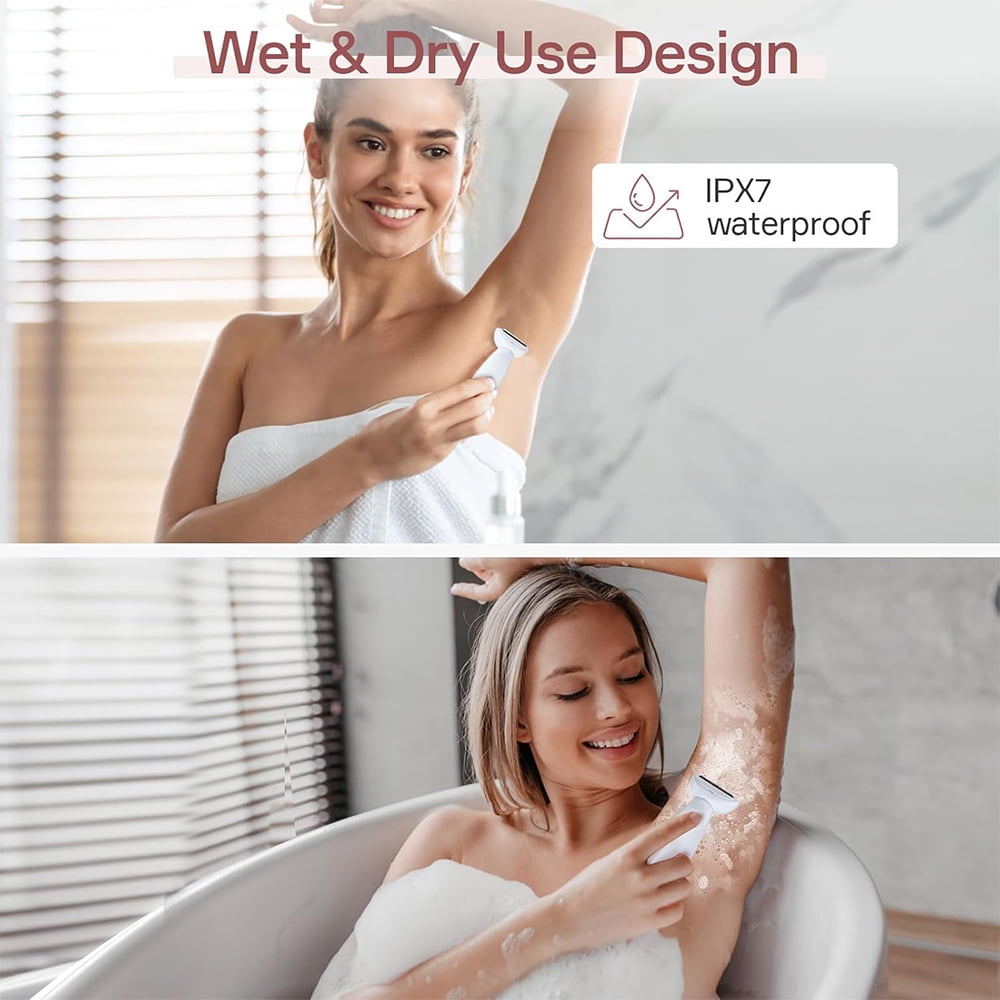 5 in 1 Bikini Trimmer for Women Electric Razors for Face Eyebrows Body Bikini Zone with Charging Station USB Rechargeable