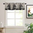 thumbnail image 2 of Funny Animal Valances for Windows Dairy Cow Sitting on Toilet Playing Phone Rod Pocket Curtain Valance Window Treatment Short Curtains for Kitchen Living Room, 60"x18", 2 of 5