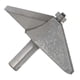 thumbnail image 1 of 60 Degree Woodworking Horse Nose Line Cutter Carving Machine Woodworking Milling Cutter with Bearing-Good, 1 of 4