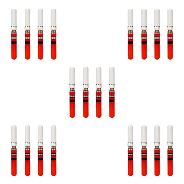Eigraketly 4 piezas de pesca Glow Stick Conveniente LED Flotante Lámpara de flotador Signo brillante Mark Sticks Tackle para Night Red Rojo 5Conjunto