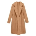 thumbnail image 4 of B91xZ Manteau pour Femme Cardigan à Capuche Manteau Ouvert Manteau d'Extérieur avec Poches, Brun m, 4 of 4