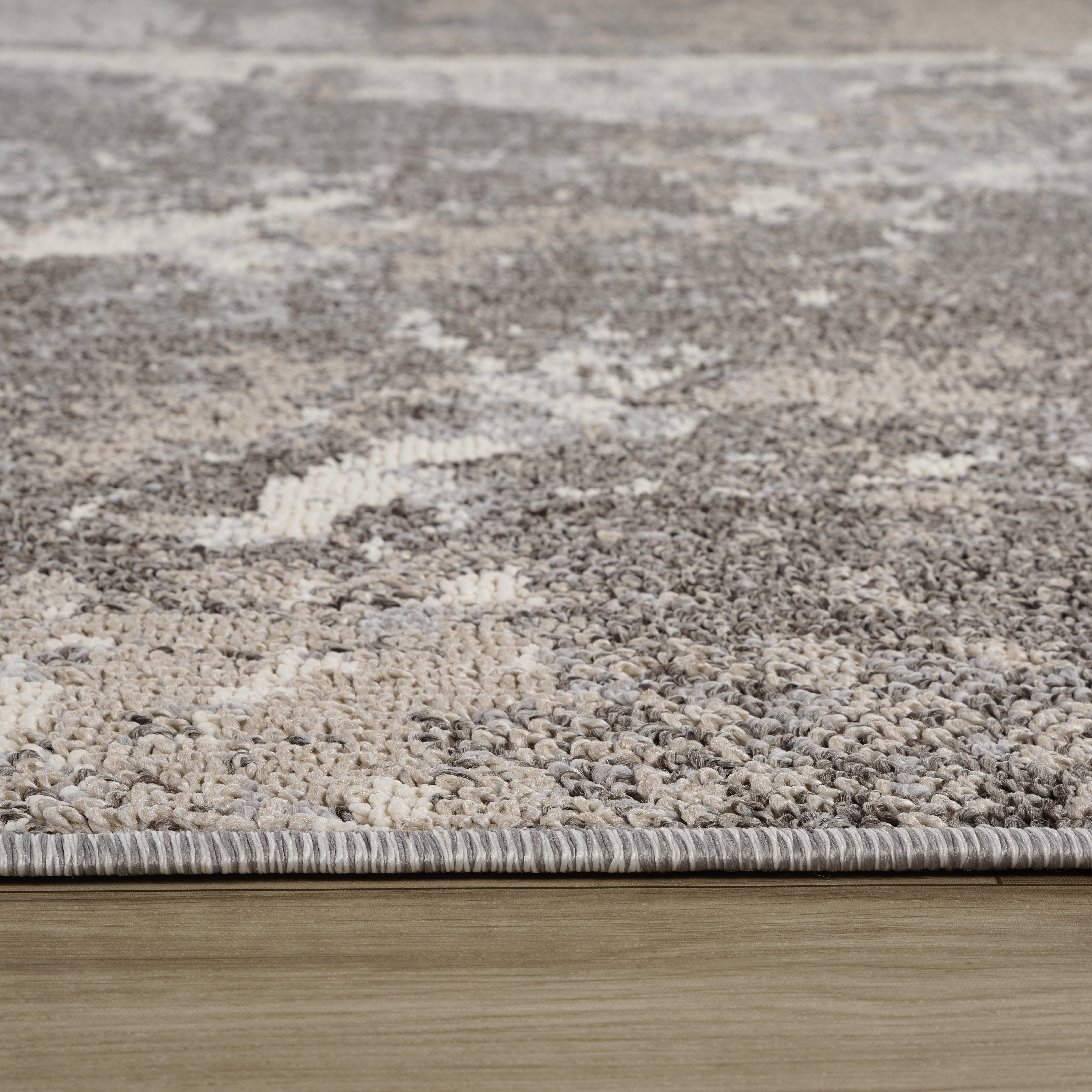 Rug Branch Jules Modern Indoor Area Rug, Grey Beige, Marble - Living Room, Bedroom, Dining Room, and Kitchen