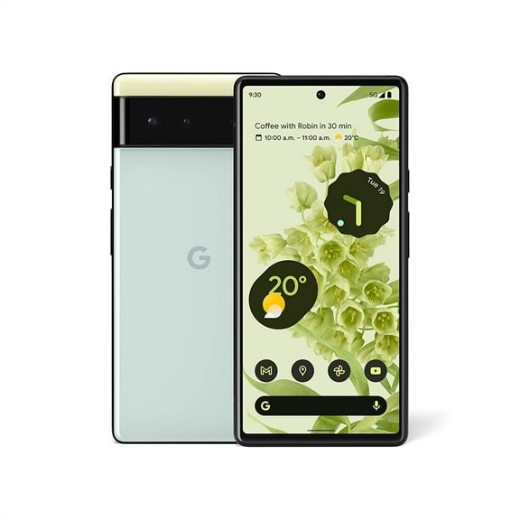 Restored Google Pixel 6 GB7N6 (Fully Unlocked) 128GB Sorta Seafoam (Refurbished)