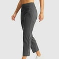 thumbnail image 4 of zbxnLI Pants with Pockets Womens Workout Yoga Pants High Waisted Straight Leg Running Pants Activewear, 4 of 6