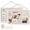 White, variant on Sfugno Wood Bulletin Boards, 2-Pack Linen Wall Bulletin Board, Decorative Hanging Pin Board, Frame Cork Board Light Bulletin Boards for Home Kitchen Office