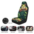 thumbnail image 6 of Jeiento Tree Frog Car Seat Covers 2 Pcs Stretch Polyester Fabric Cover Breathable Car Seat Cover Easy Installation Universal Size Fit for Most Cars SUVs, 6 of 7