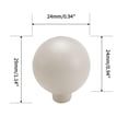thumbnail image 2 of HDJNal Off White Drawer Knobs Ball Shape Zinc Alloy Cabinet Dresser Pulls Handles with Screws, Kitchen Furniture Knobs for Closet Cupboard Wardrobe (, 4 Pack), 2 of 7