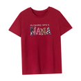 thumbnail image 4 of Camiseta de mujer verano femenino casual clásico cuello redondo camiseta para desplazamientos vacaciones XL, 4 of 7