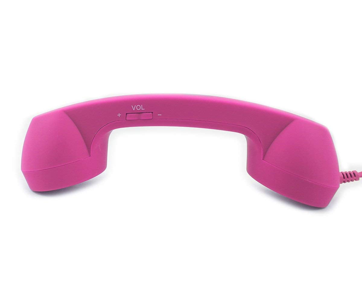 Crosley CR59-PI Rotary Dial Push Button Technology Princess Phone Pink 