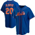 thumbnail image 1 of Nueva Camiseta De Béisbol Cardigan New York Mets Baseball #20 Alonso Summer Sportswear Blue-L(44), 1 of 2