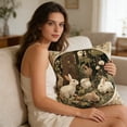 thumbnail image 6 of Woodland Rabbits Throw Pillow Covers 18x18 | Rustic Bunny Decorative Cushion Case for Couch, Sofa and Cabin | Vintage Spring Easter Pillowcases Decor for Living Room, Farmhouse, 6 of 6
